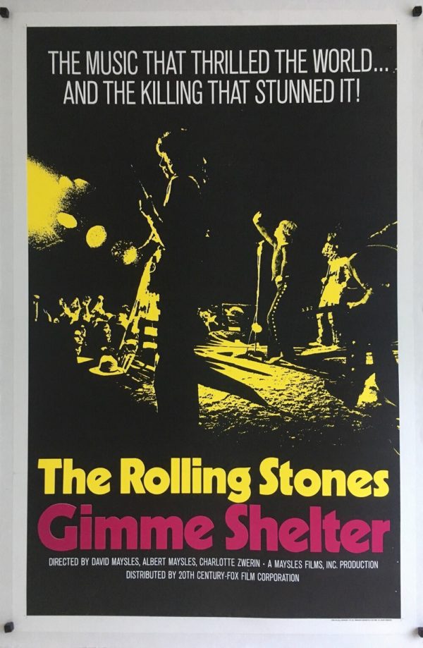 the rolling stones gimme shelter US one sheet poster linen backed