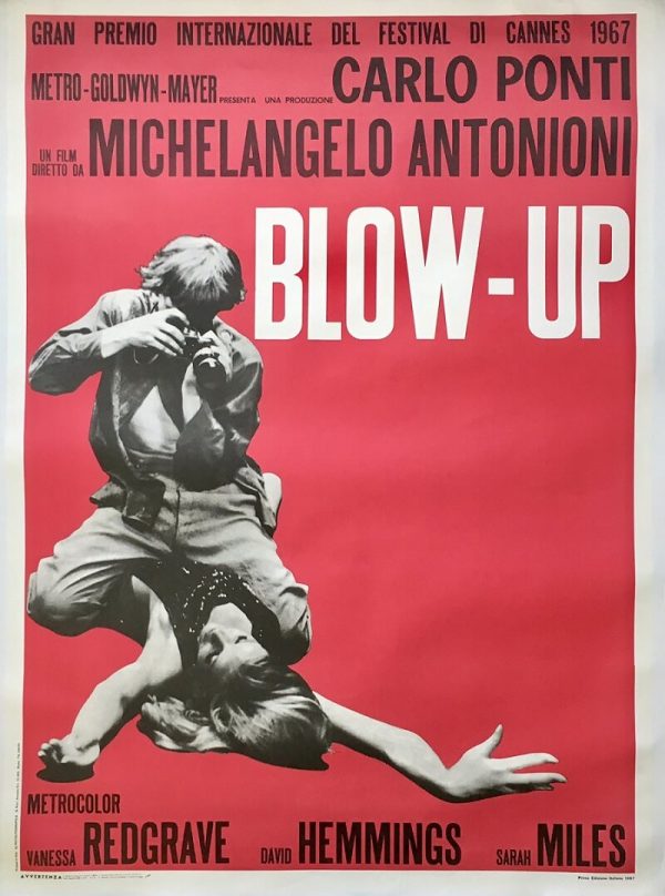 Blow-up Italian poster linen backed 1970's Re-release Italian 2 Fogli Blow Up
