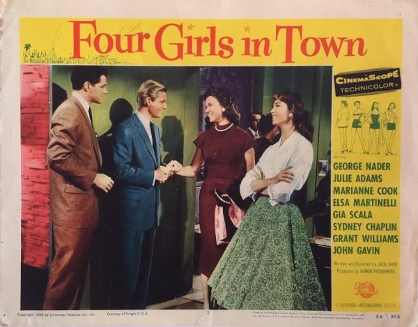 Four Girls In Town Lobby Card 1956