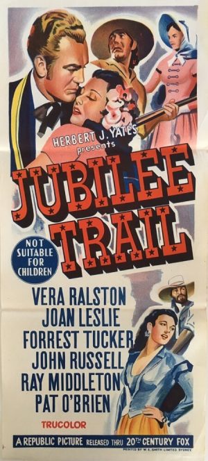 Jubilee Trail Australian daybill poster 1954