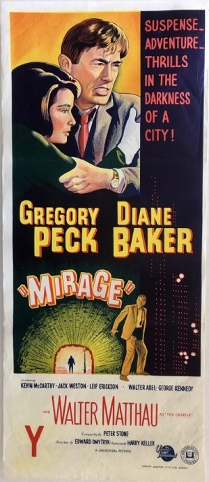 Mirage australian daybill poster 1965 Gregory Peck