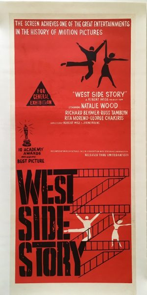 west side story australian daybill poster linen backed 1961