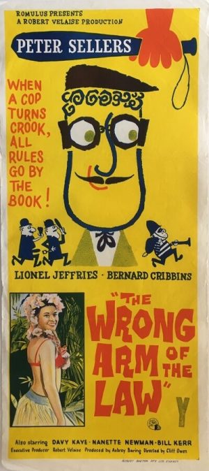 the wrong arm of the law daybill poster with peter sellers 1963