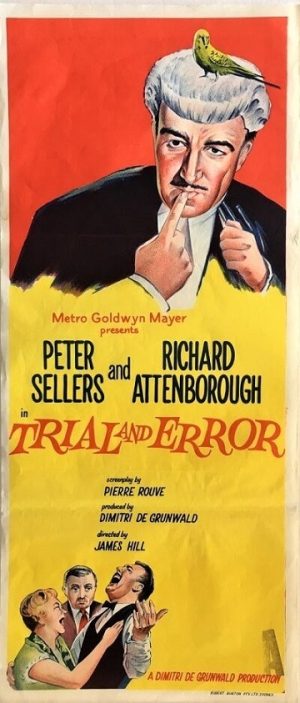 trial and error 1962 daybill poster with peter sellers