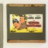 bonnie scotland original vintage 1954 glass advertising slide, Laurel & Hardy