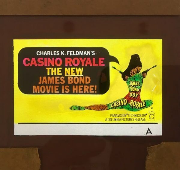 casino royale 1967 original vintage glass advertising slide, woody allen, david niven, peter sellers
