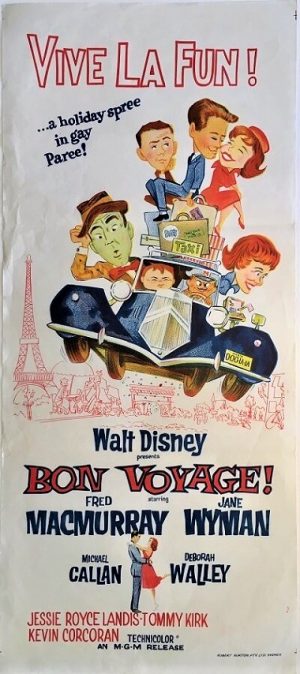 bon voyage 1962 original vintage daybill poster 1962 Walt Disney