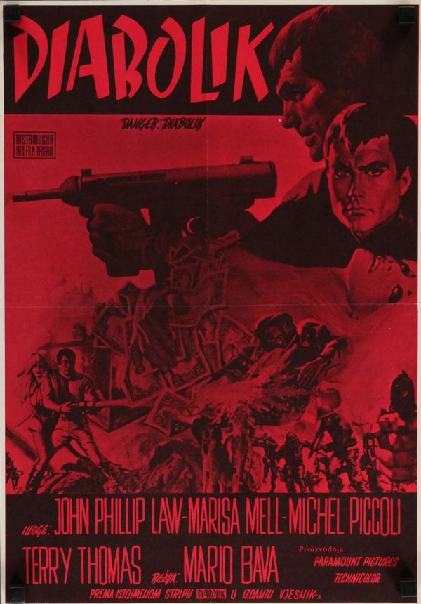 danger diabolik 1968 yugoslavian poster, john phillip law, marisa mell