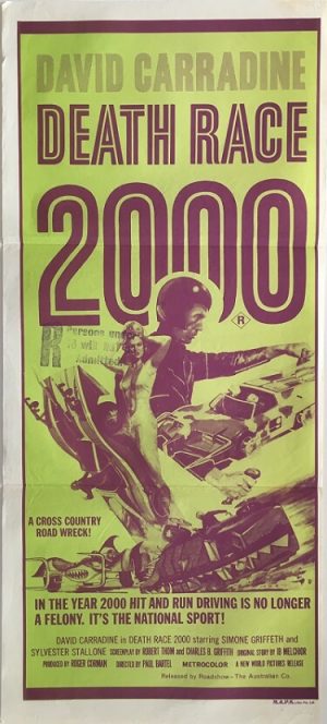 death race 2000 australian daybill poster 1975 david carradine