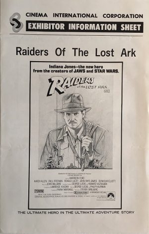 raiders of the lost ark 1981 indiana jones exhibitor information sheet (1) (1)