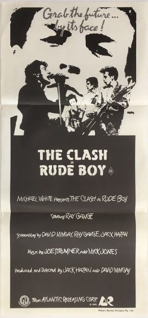 rude boy the clash 1980 australian daybill poster DB1