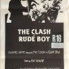 rude boy the clash 1980 australian daybill poster DB2