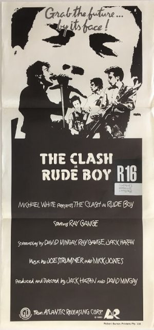 rude boy the clash 1980 australian daybill poster DB2