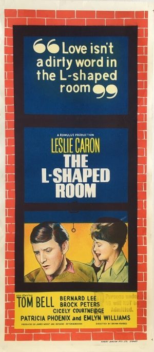 the l-shaped room 1962 daybill poster, leslie caron, anthony booth