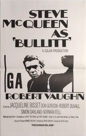 Bullitt 1970's Re-release New Zealand Daybill Poster - Steve McQueen