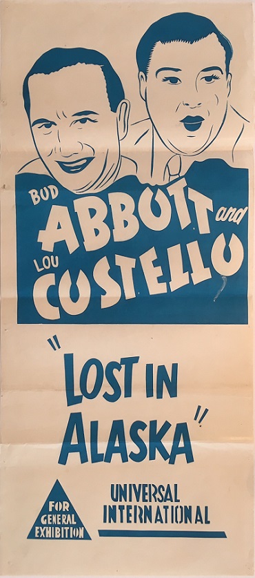 abbott and costello lost in alaska australian daybill poster 1952