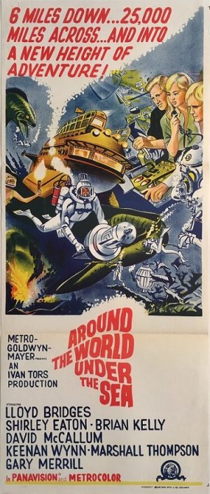 around the world under the sea australian daybill poster 1966