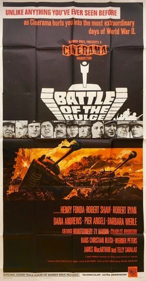 battle of the bulge 3 sheet movie poster 1966