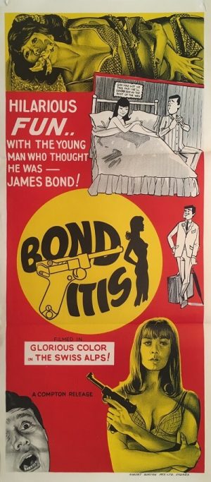 bonditis australian daybill poster 1968 james bond spoof 007