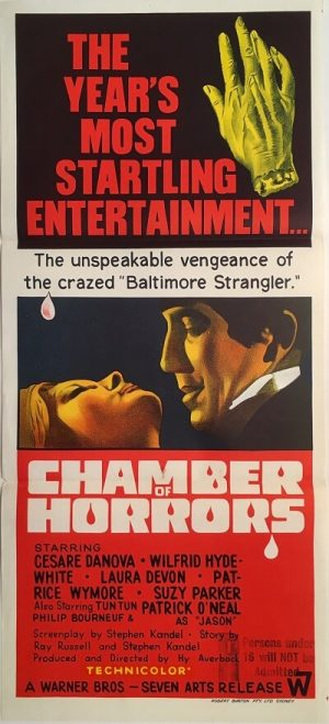 chamber of horrors australian daybill poster 1966 baltimore strangler