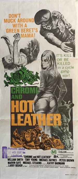 chrome and hot leather australian daybill poster 1971