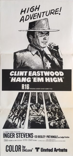 hang em high nz daybill poster 1968 clint eastwood