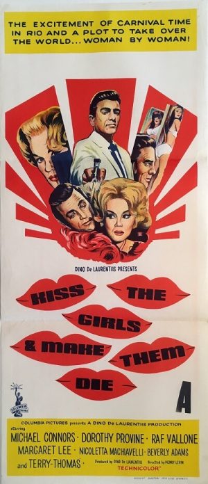 kiss the girls and make them die australian daybill poster 1966