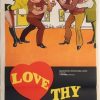 love thy neighbour australian daybill poster 1973 hammer horror productions
