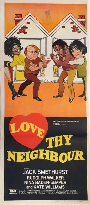 love thy neighbour australian daybill poster 1973 hammer horror productions