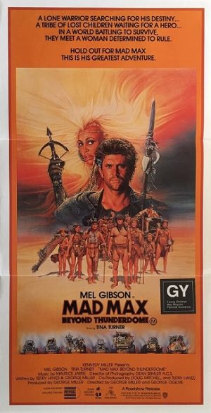 mad max beyond thunderdome australian daybill poster 1985