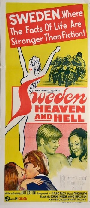 sweden heaven and hell australian NZ daybill poster 1968