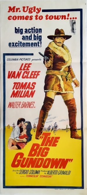 the big gundown australian daybill poster lee van cleef 1953