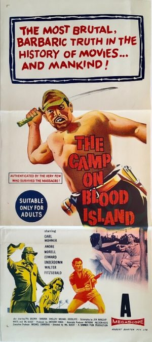 the camp on blood island australian daybill poster 1958