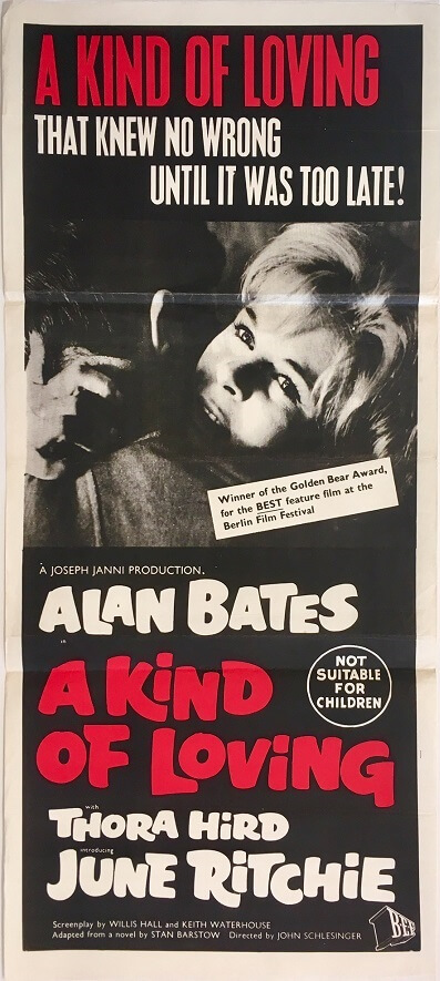 a kind of loving australian daybill poster alan bates 1962