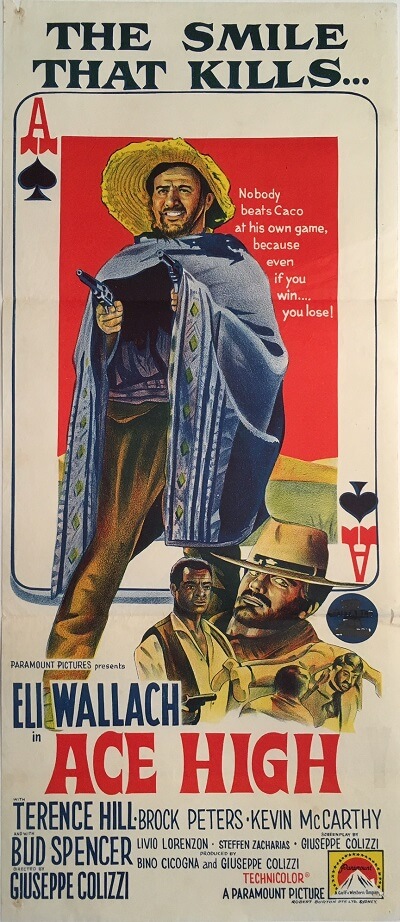 ace high australian daybill poster western eli wallach 1968
