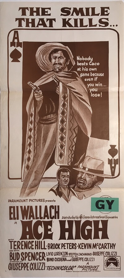 ace high australian daybill poster western eli wallach