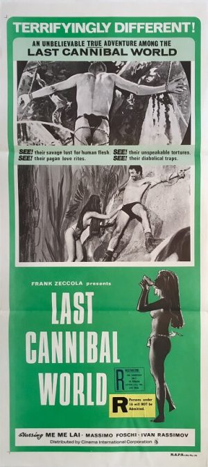last cannibal world australian daybill movie poster frank zeccola