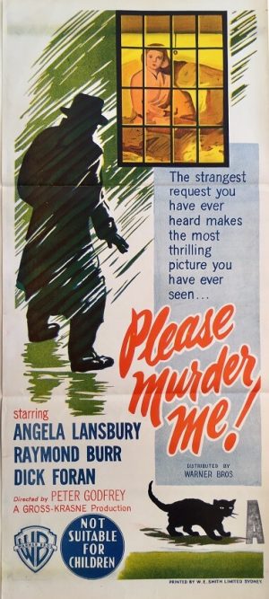 please murder me australian daybill poster angela lansbury 1956