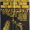 Supershow Australian & New Zealand poster LED Zepplin, Eric Clapton