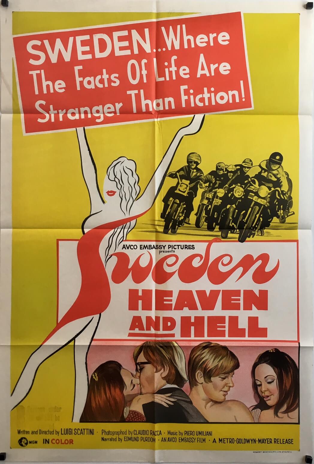 Sweden Heaven And Hell 1968 Australian One Sheet Poster