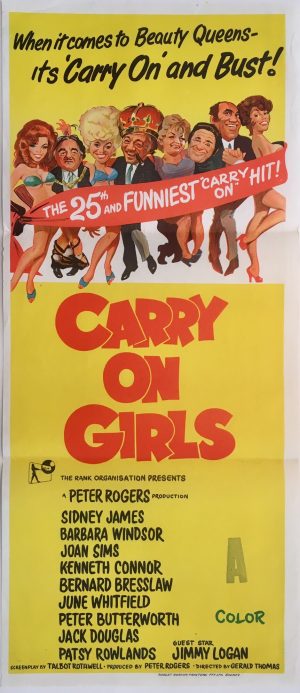 carry on girls australian daybill poster sid james