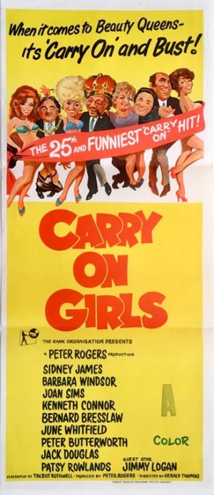 Carry On Girls Australian Daybill Poster Sid James 600x1387