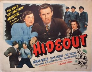 hideout 1949 half sheet poster adrian booth and lloyd bridges