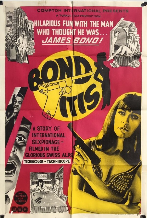Bonditis 1968 Australian One Sheet Movie Poster James Bond spoof