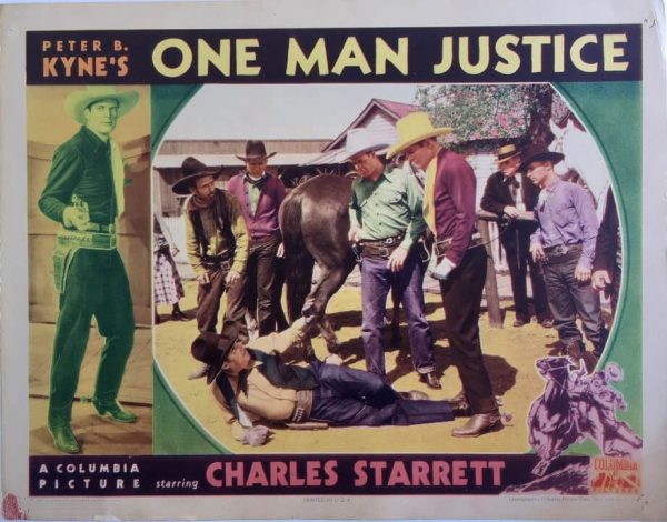 One mans jusctice western cowboy lobby card starring charles starrett