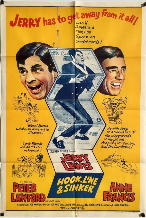 Hook Line and Sinker 1969 Australian One Sheet Poster Jerry Lewis