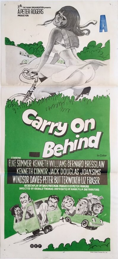 carry on behind australian daybill poster 1975