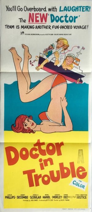 doctor in trouble australian daybill poster leslie phillips