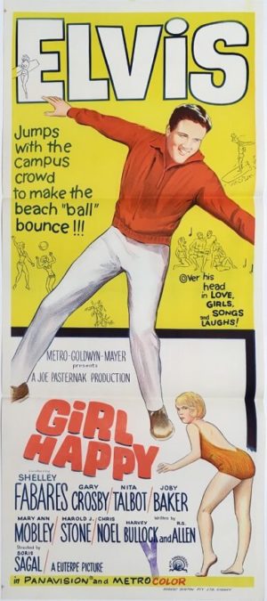 girl happy australian daybill poster elvis presley 1965