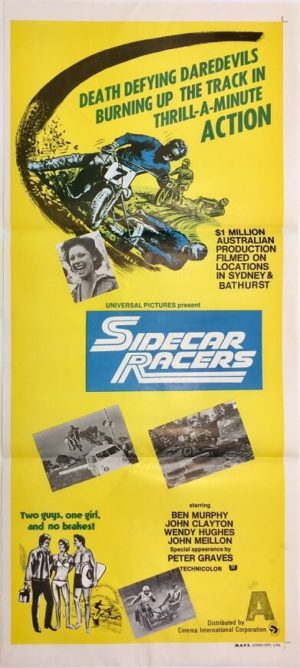 sidecar racers australian daybill poster 1975